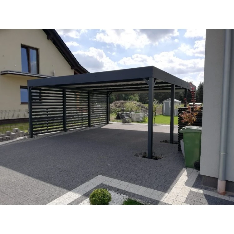 Carport Stahl Modern Garagen 3x6 m Wande 2+0