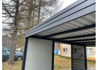 Carport Stahl Modern Garagen 3x6 m Wande 2+0