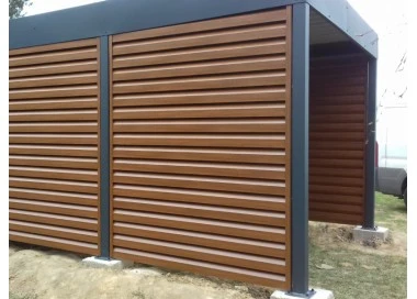 Carport Stahl Modern Garagen 3x6 m Wande 2+0