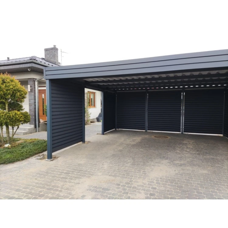 Carport Stahl Modern Garagen 3x6 m Wande 2+0