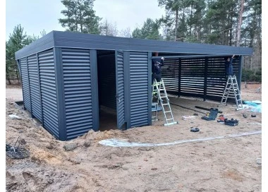 Carport Stahl Modern Garagen 3x6m Wande 4+0