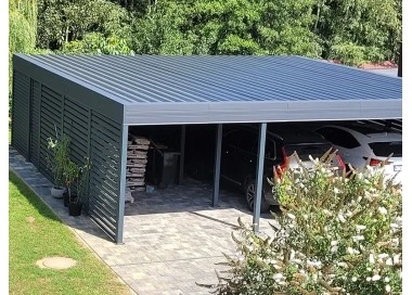 Carport Stahl Modern Garagen 3x6m Wande 4+0