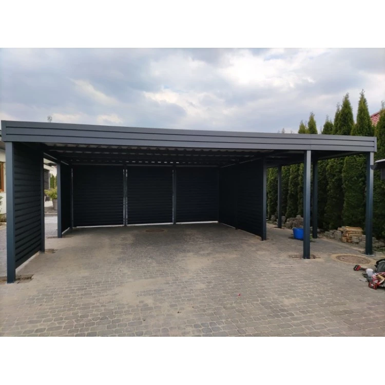 Carport Stahl Modern Garagen 3x6 m Wande 2+0