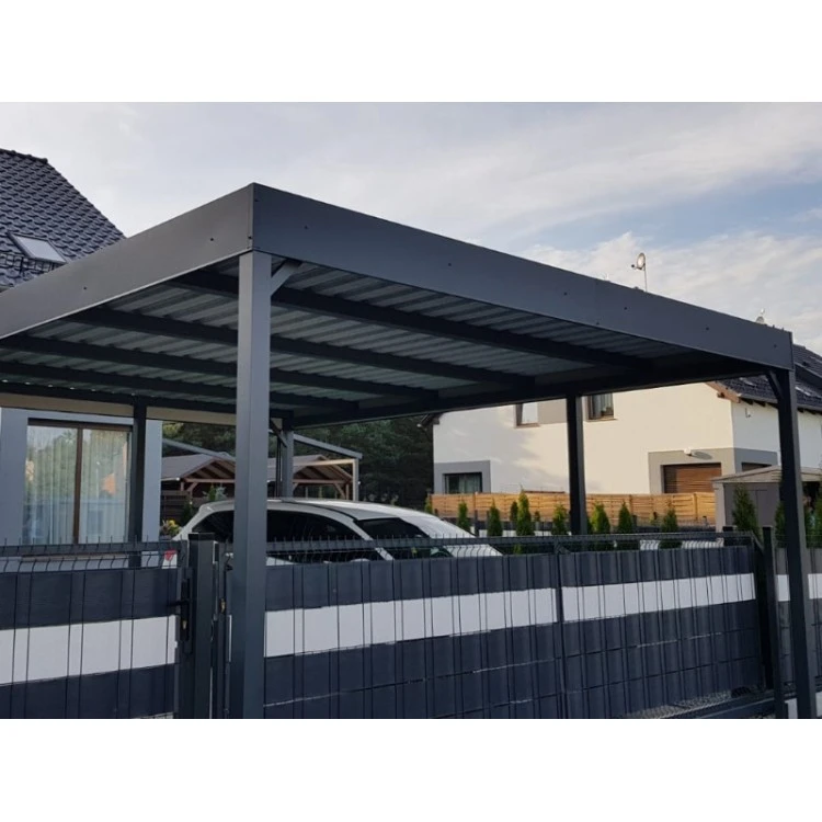 Carport Stahl Modern Garagen 3x6 m Wande 2+0