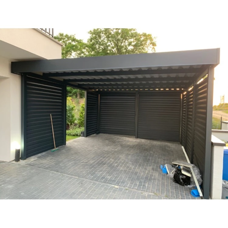 Carport Stahl Modern Garagen 3x6m Wande 1+0