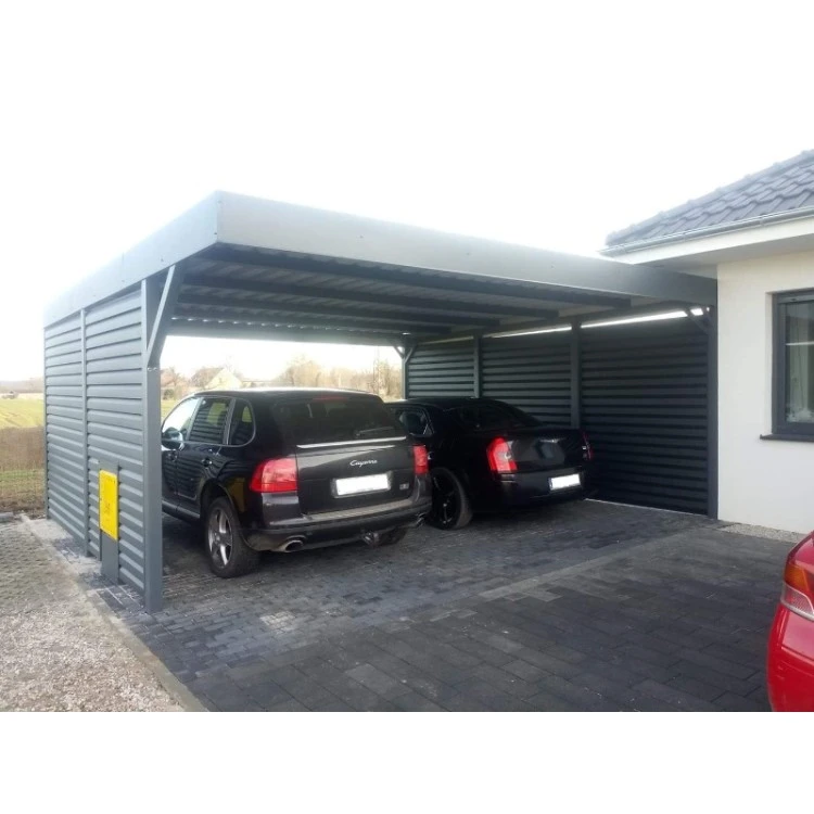 Carport Stahl Modern Garagen 6x6m Wande 6+0