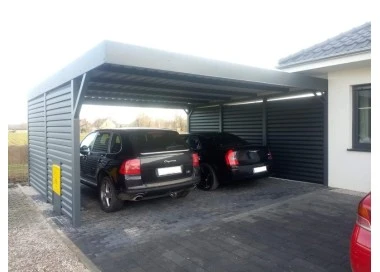 Carport Stahl Modern Garagen 6x6m Wande 6+0