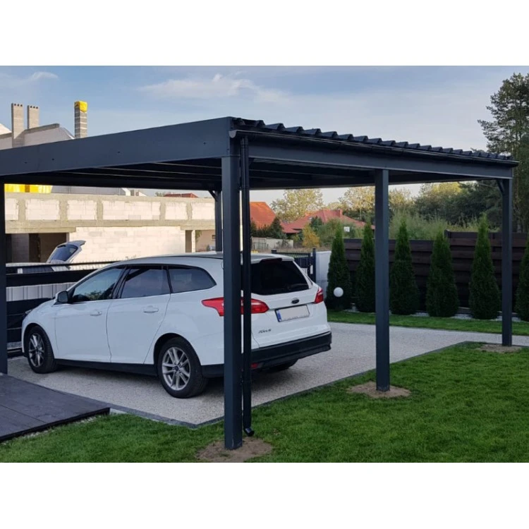 Carport Stahl Modern Garagen 3x6m Wande 1+0