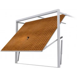 Stahl Garagentor Schwingtor - Breite: 280 cm x Höhe: 200-260 cm