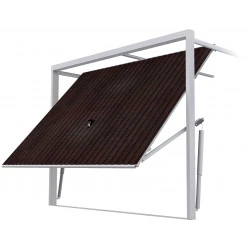 Stahl Garagentor Schwingtor - Breite: 290 cm x Höhe: 200-250 cm