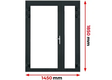 Aluminium Tür 1450 x 1850 mm MB45