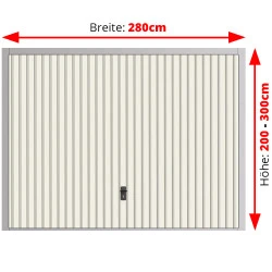 Stahl Garagentor Schwingtor - Breite: 280 cm x Höhe: 200-260 cm 2