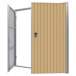 Stahl Garagentor Zweiflügelig - Breite: 230 cm x Höhe: 200-300 cm