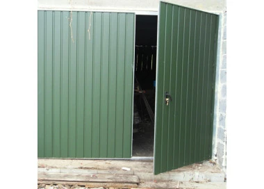 Stahl Garagentor Zweiflügelig - Breite: 240 cm x Höhe: 200-300 cm