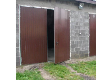 Stahl Garagentor Zweiflügelig - Breite: 240 cm x Höhe: 200-300 cm