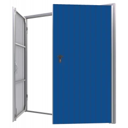 Stahl Garagentor Zweiflügelig - Breite: 240 cm x Höhe: 200-300 cm