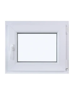 Kunststofffenster DREH/KIPP 600 x 500 mm Zweifachverglasung Weiß - SOFORT VERFÜGBAR