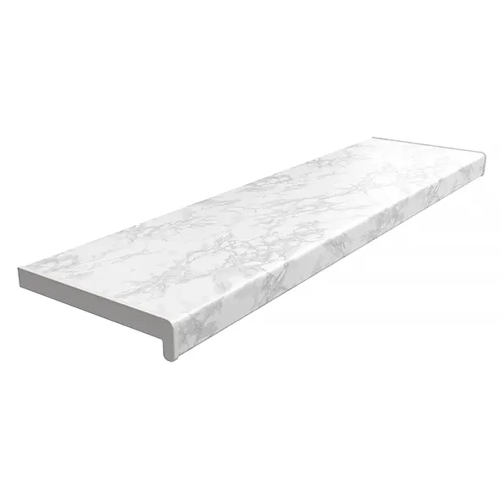 PVC-Innenfensterbank in Marmor mit Schutzfolie, Gr&ouml;&szlig;e 100 x 150 mm, f&uuml;r den Innenbereich