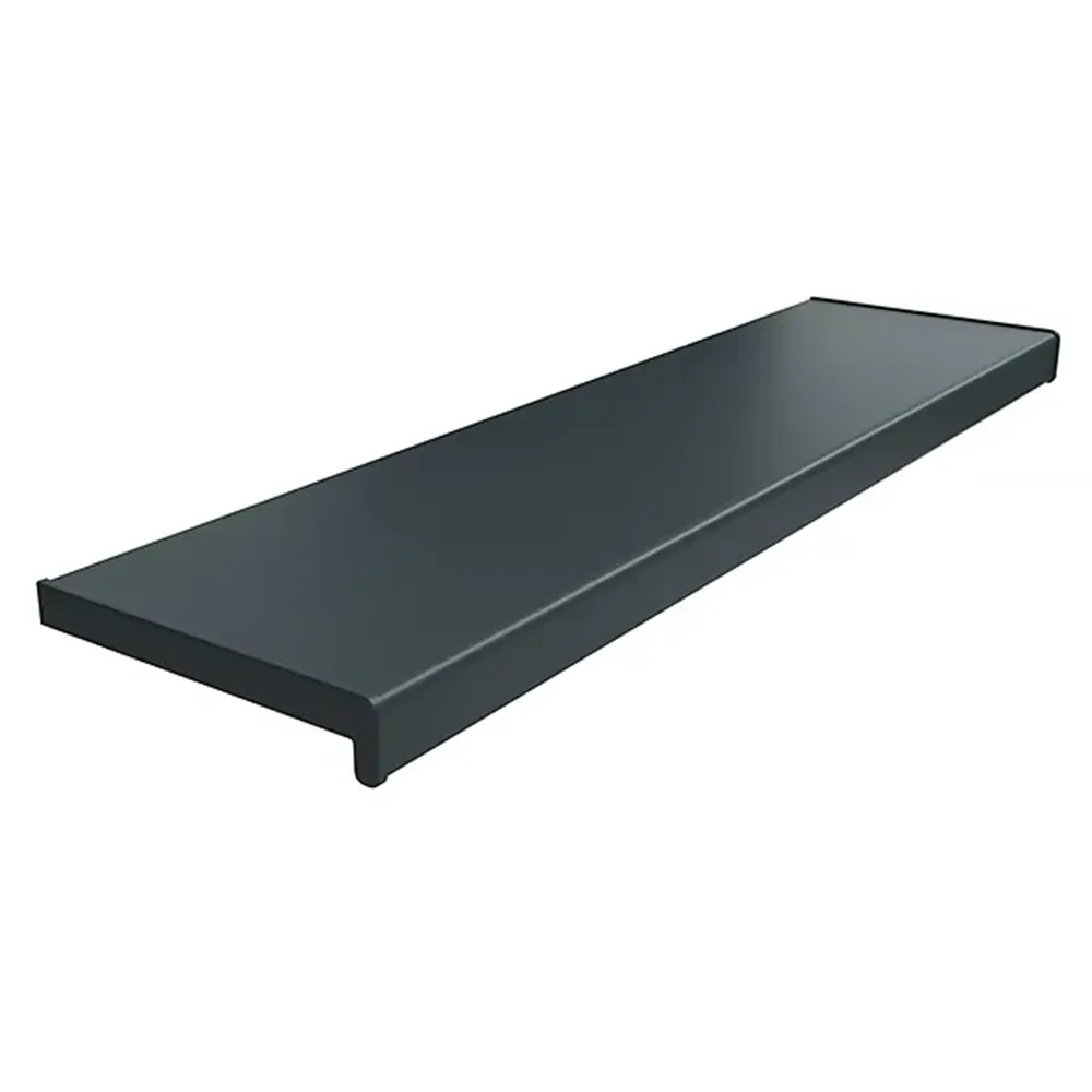 PVC-Innenfensterbank in Anthrazit mit Schutzfolie, Gr&ouml;&szlig;e 100 x 150 mm, f&uuml;r den Innenbereich